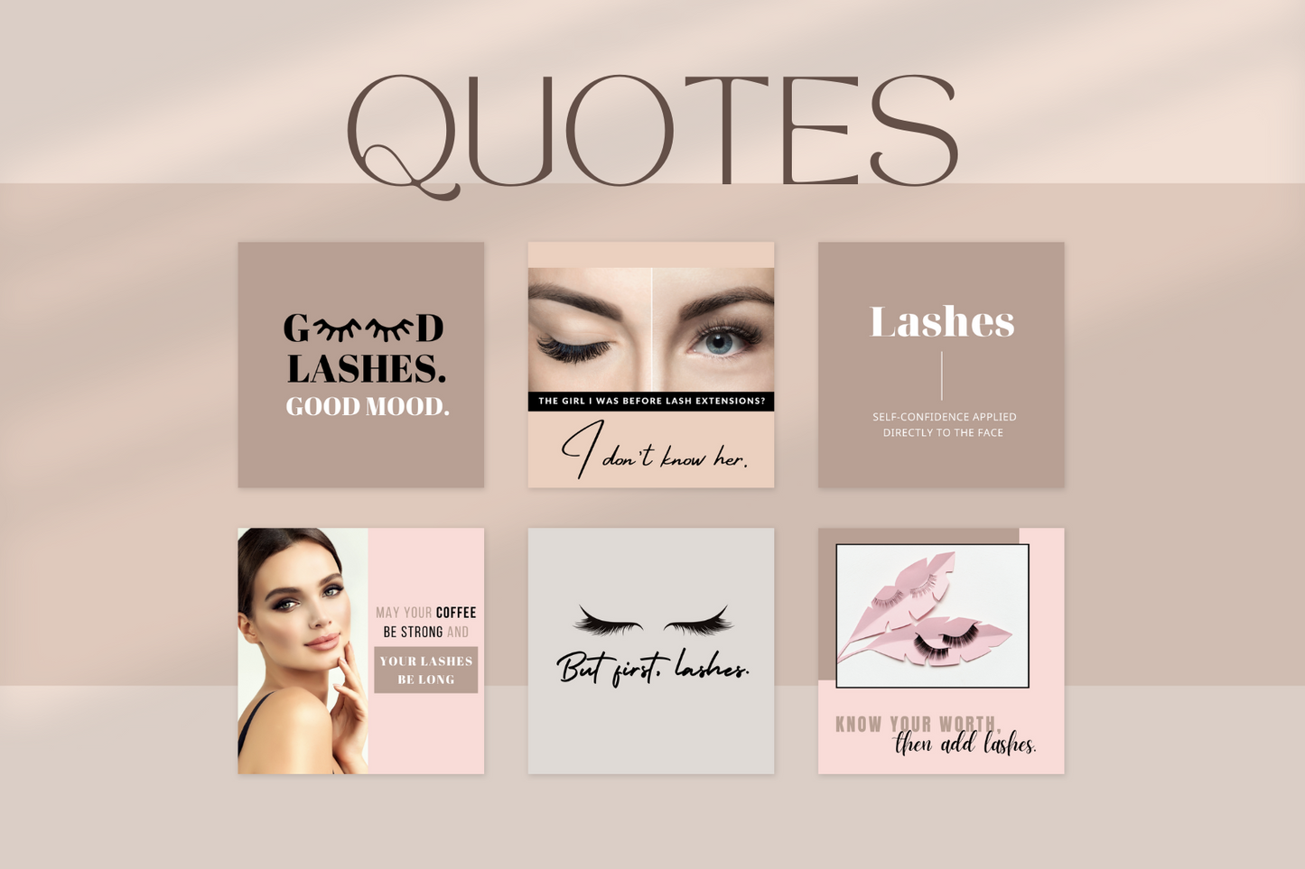 Eyelash techs template ready to use (Cindy)
