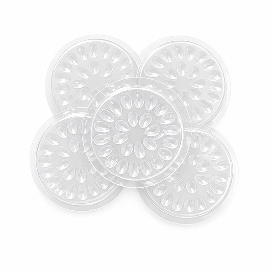 Disposable flower for adhesive