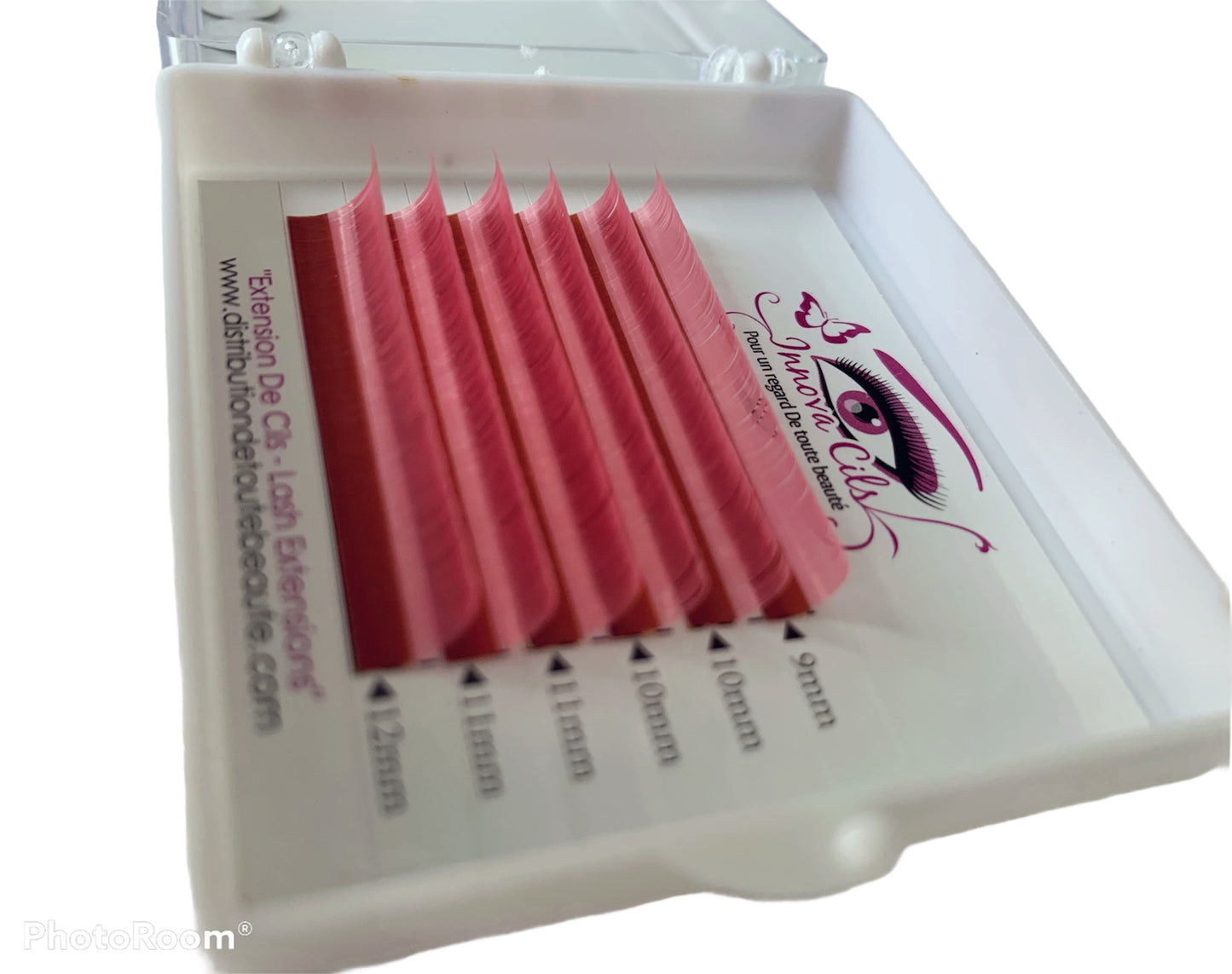 Boitiers de cils mixtes de couleurs