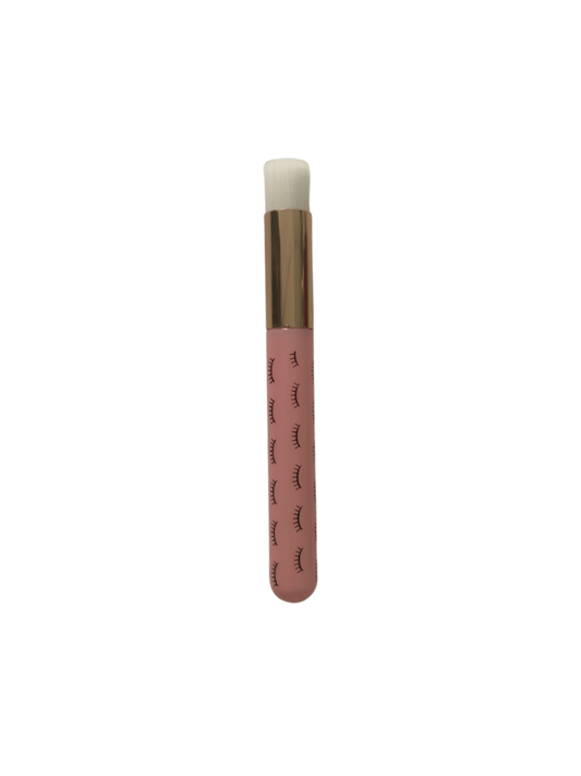 Shampoo brush with eyelash pattern