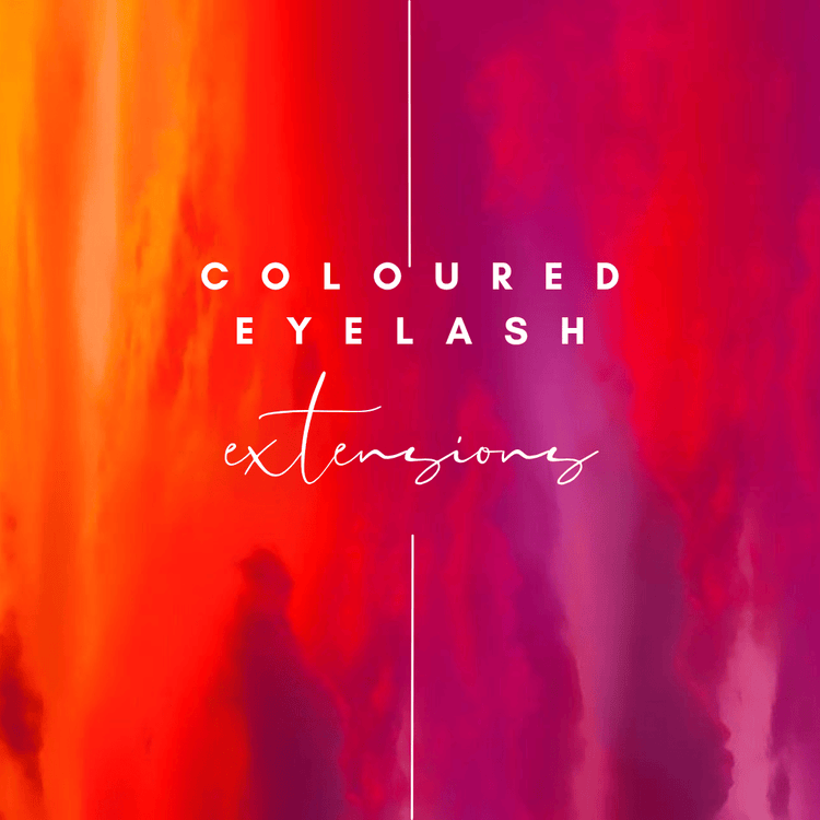 Coloured eyelash extensions