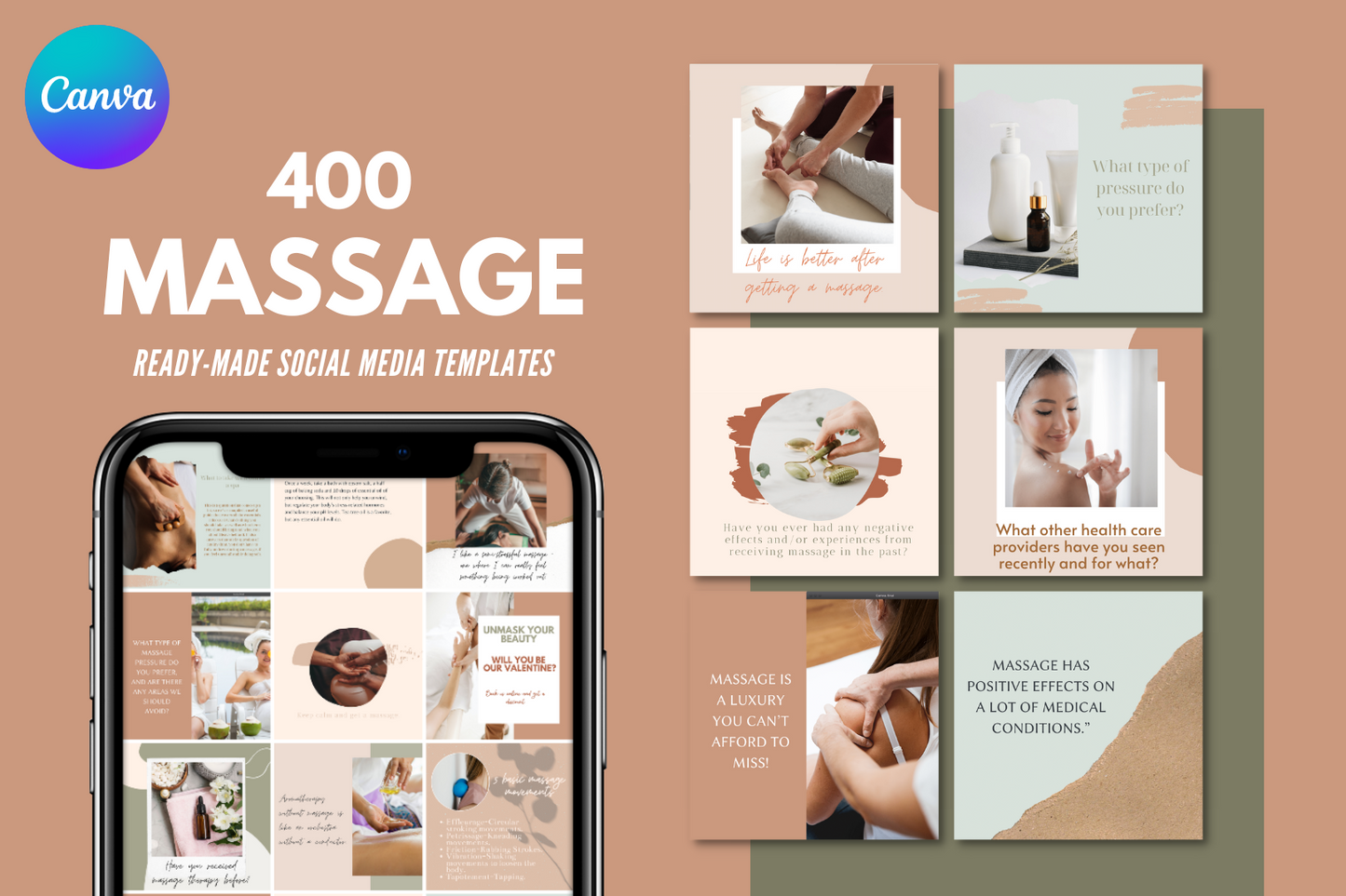 Massage therapists template ready to use