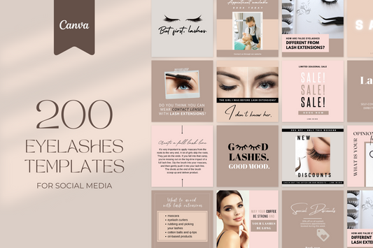 Eyelash techs template ready to use