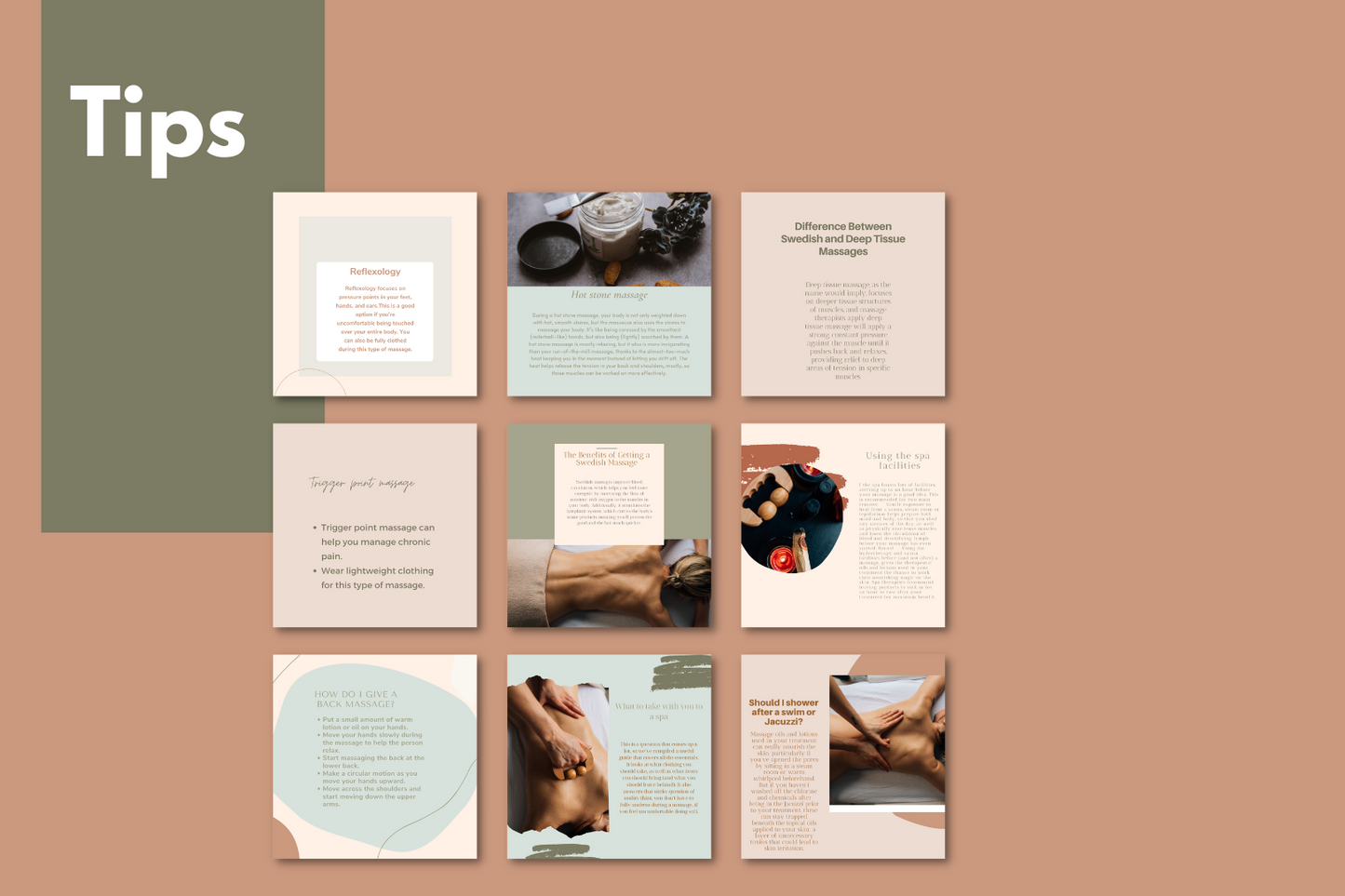Massage therapists template ready to use