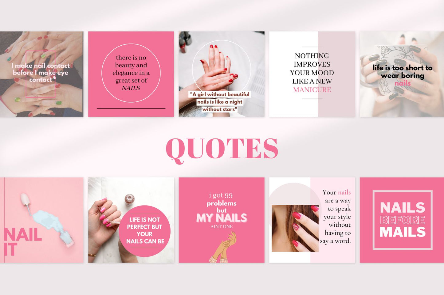 Modèles publications pour techniciennes d'ongles
