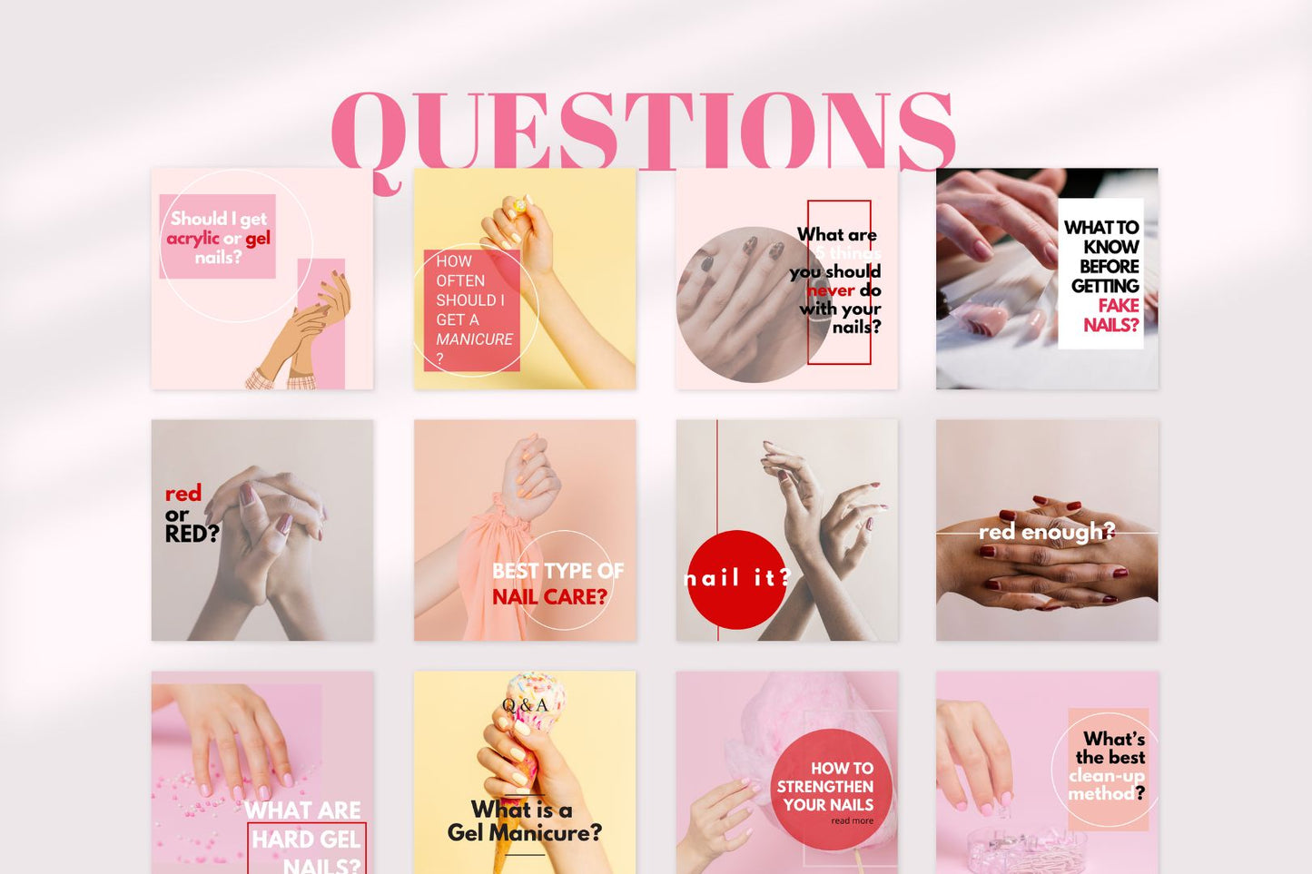 Modèles publications pour techniciennes d'ongles