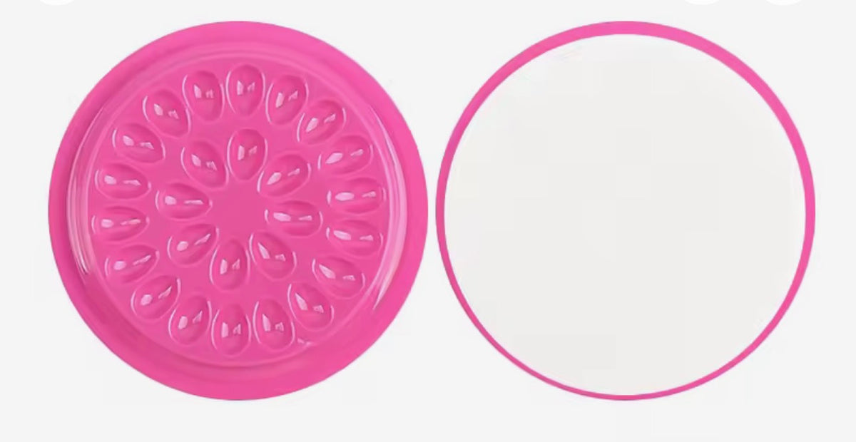 Disposable flower for adhesive