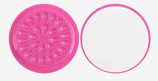 Disposable flower for adhesive