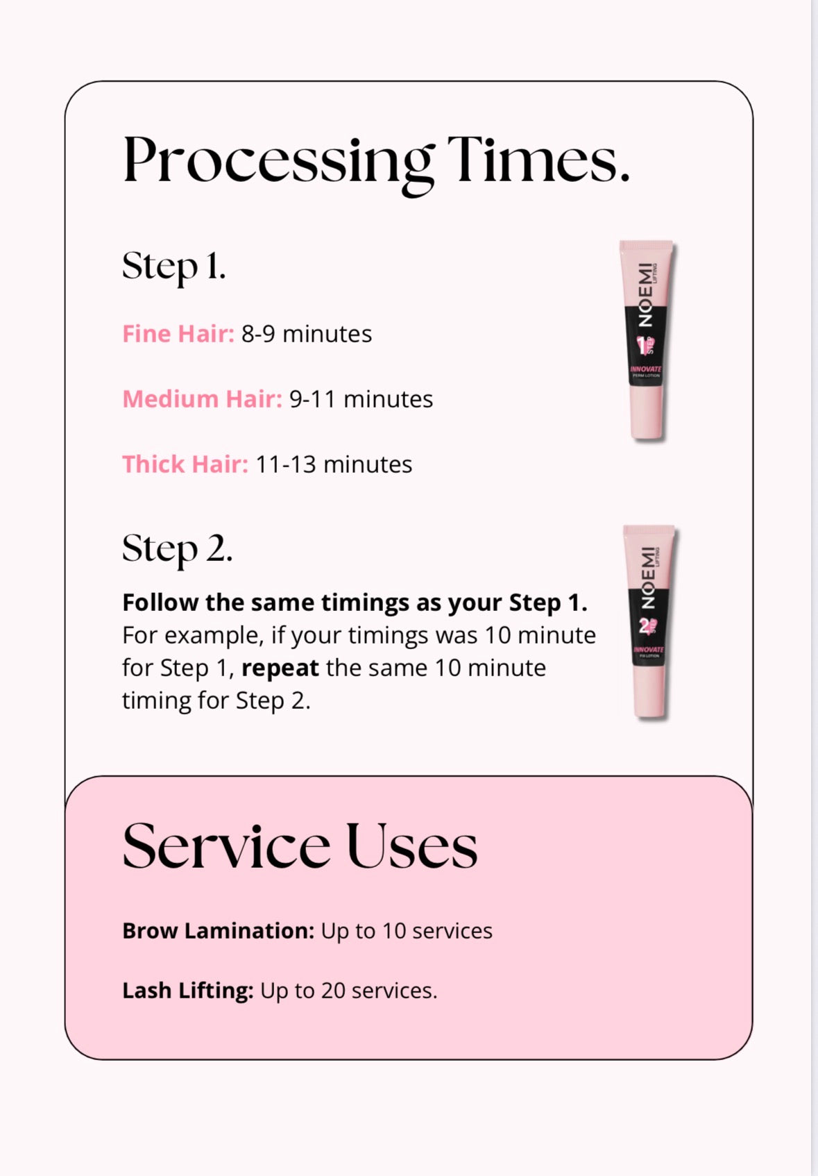 Noemi Innovate Cysteamine Lash Lift & Brow Lamination System
