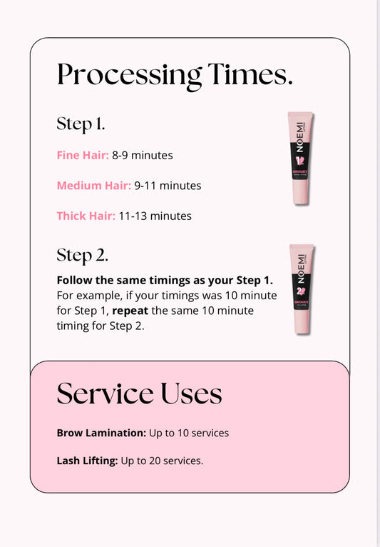 Échantillon du système Innovate Cystéamine pour lash lift et brow lift par Noemi