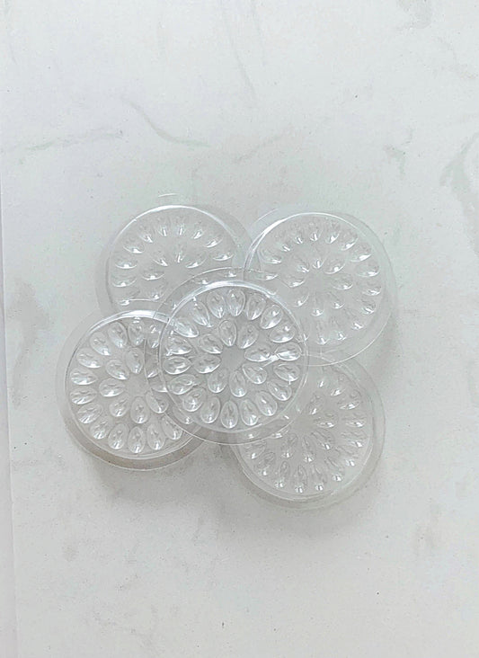 Disposable flower for adhesive
